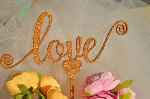 Vista 3 de Beauty And Beast Wedding Cake Topper Mr & Mrs With Last Name Cake Topper Custom Glitter Rose Gold, Silver