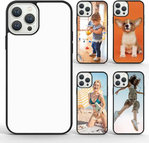 Vista 17 de Funda de teléfono de sublimación compatible con iPhone 11/5 piezas, prensa de calor personalizada imprimible en blanco, aluminio y TPU suave