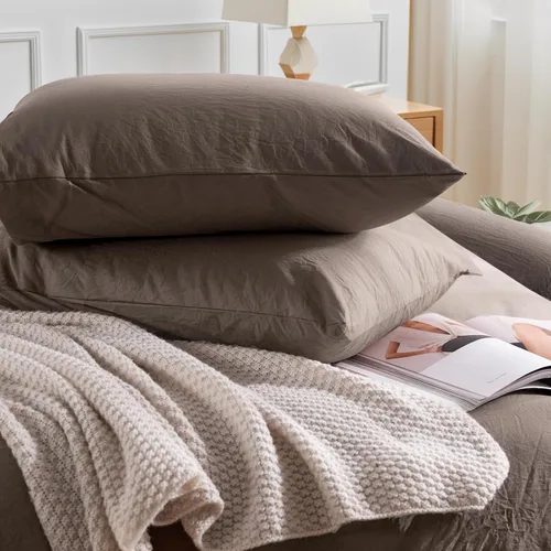 Vista 317 de NEXHOME PRO Funda de edredón Twin XL 100% algodón lavado, transpirable, duradera, texturizada, similar al lino, juego de ropa de cama para el hogar