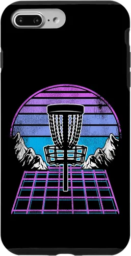 Vista 12 de Disc Golf Basket 90s Synthwave Sunset Retrowave Frisbee Golf Case for iPhone 17