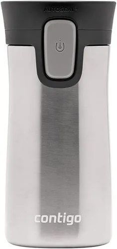 Vista 6 de Contigo Pinnacle Autoseal - Taza de viaje térmica de acero inoxidable, termo al vacío, vaso a prueba de fugas, taza de café con tapa fácil
