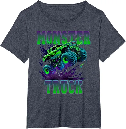 Vista 37 de Camiseta Monster Truck 4x4, Negro