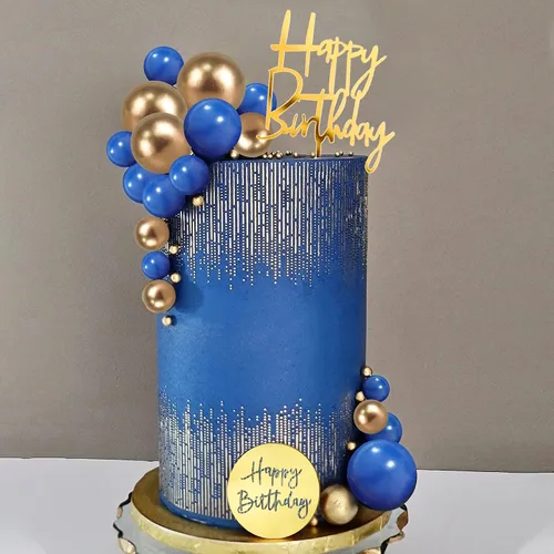 Vista 11 de Juego de 25 adornos de acrílico para pastel de cumpleaños, números 0-9, decoración de pastel en forma de bola (negro)