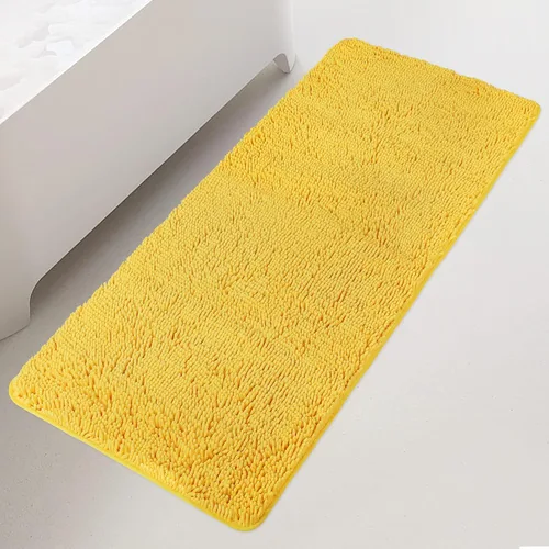 Vista 141 de Yeaban Alfombra de pasillo de baño de 24 x 72 pulgadas, antideslizante, alfombra de baño larga de felpilla gruesa, absorbente y lavable, alfombra