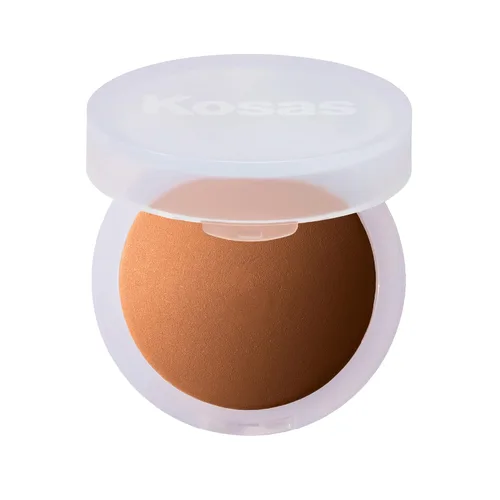 Vista 10 de Kosas Cloud Set Polvo fijador prensado – Polvo facial translúcido con control de brillo, acabado mate suave, aireado (porcelana transparente)