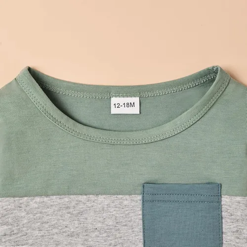 Vista 47 de Ropa de otoño e invierno para bebé, trajes de niño pequeño, sudadera de manga larga, sudadera de retazos y pantalones, 2 piezas, 12 meses a 5 años
