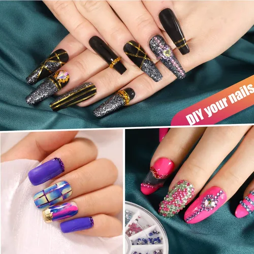 Vista 7 de Teenitor Diseñador de bolígrafos de uñas, herramienta de arte de uñas con 15 pinceles de pintura de uñas, herramienta de punteo de uñas, lámina