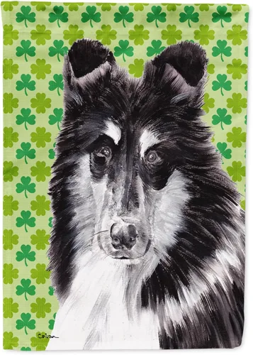 Vista 220 de Caroline's Treasures SS4442GF Affenpinscher Bandera de jardín con retrato de trébol del día de San Patricio para buzón, bandera decorativa