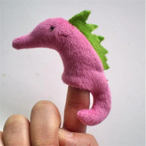 Vista 6 de Lindo bebé niños felpa animales marinos dedo marionetas suave océano juguete educativo 10PCS