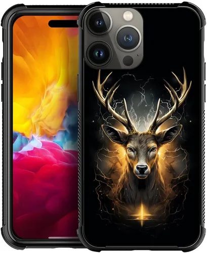 Vista 31 de DJSOK Funda compatible con iPhone 7/8/SE2, funda de ciervo de oro negro para iPhone 7, para niños y niñas, a prueba de golpes, resistente a