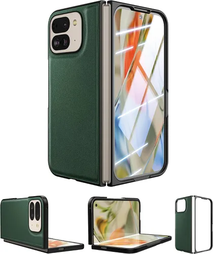 Vista 15 de Funda delgada de cuero para Pixel 9 Pro Fold (2024), sin protector de pantalla, soporte de carga inalámbrica, ultradelgada a prueba de golpes, funda