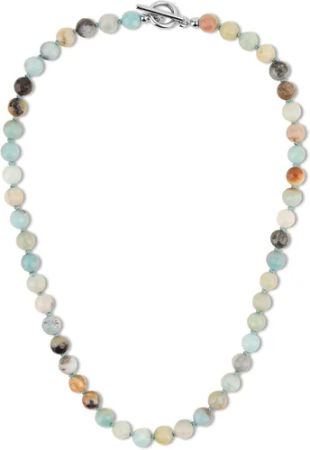 Vista 15 de GAVU Collar con cuentas anudadas a mano para hombre, Collar de cristal para hombres turquesa (African Turquoise)