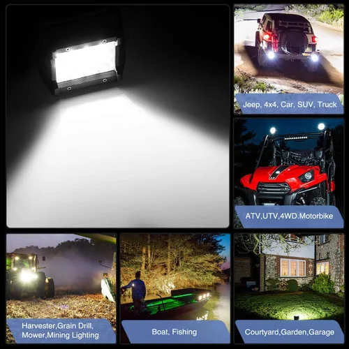 Vista 3 de Nilight luz antiniebla. Barra de luces ledes para manejo todoterreno
