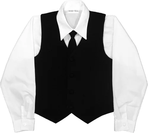 Vista 13 de Avery Hill Traje formal de 5 piezas para niños con camisa y chaleco
