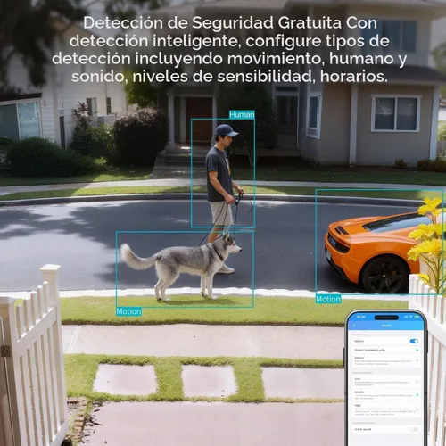 Vista 5 de VIMTAG Cámaras 5G/2.4G 4MP para seguridad del hogar, cámara exterior/interior para perro/gato/mascota/niñera/bebé, con cable, visión nocturna a