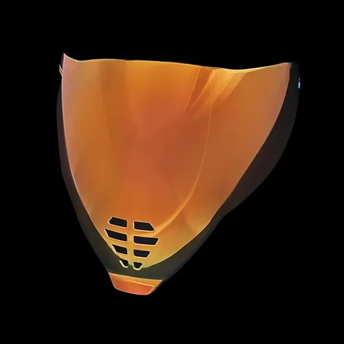Vista 5 de Casco de motocicleta ICON Airflite con protección UV, lente de visera, protector solar, accesorios (Airflite Clear Revo Rojo Oro)