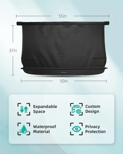 Vista 16 de SCITOO Funda de Carga 2011-2015 Compatible con Smart Fortwo 2008-2015 Compatible con Smart Fortwo 1.0L Funda Trasera Retráctil Mejorada con Aluminio
