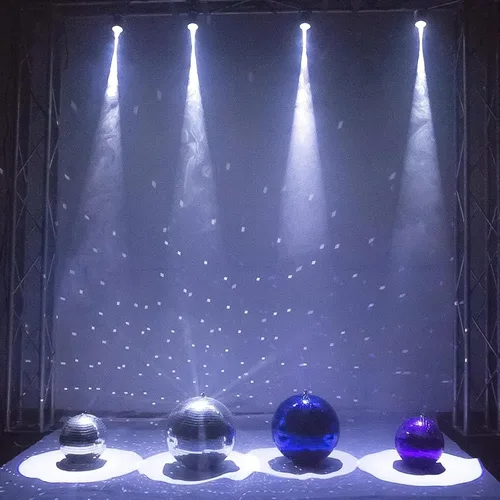Vista 6 de Luz de Bola de Discoteca, PinSpot LED Blanco de 3W para Iluminar Bola de Espejo, Luces de PinSpot para DJ en el Escenario (Cáscara Blanca)