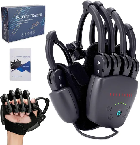 Vista 8 de Guantes de robot de rehabilitación mejorados para recuperación de hemiplejia cerebral, guante robótico portátil para rehabilitación de accidentes