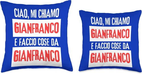 Vista 3 de Gianfranco Idea Regalo Personalizzata con Nome Ciao Sono Faccio Cose Gianfranco Personalizzato - Almohada (16 x 16 pulgadas), multicolor