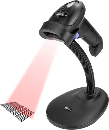Vista 8 de NetumScan Escáner de código de barras inalámbrico 1D con soporte