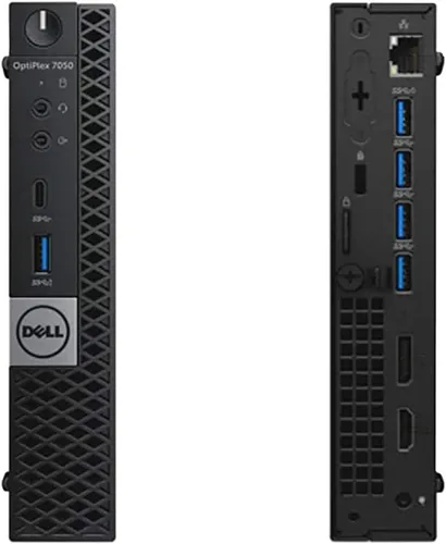 Vista 4 de Dell Optiplex 7050 Micro escritorio, Intel i7, 16 GB de RAM, SSD de 256 GB, WiFi, teclado y mouse, Windows 11 Pro (renovado)