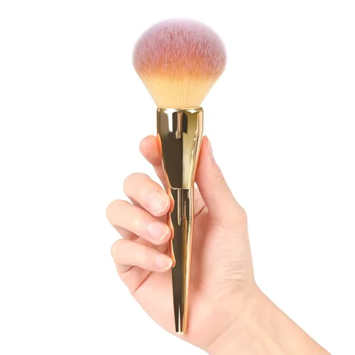 Vista 10 de Brocha de base de maquillaje con parte superior plana, Daubigny - gran brocha de polvo premium, brocha de maquillaje Kabuki duradera perfecta