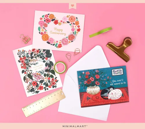 Vista 8 de Organizador para surtido de tarjetas de felicitación, premium, 32 diseños únicos, cumpleaños, agradecimiento, que te mejores, felicitaciones