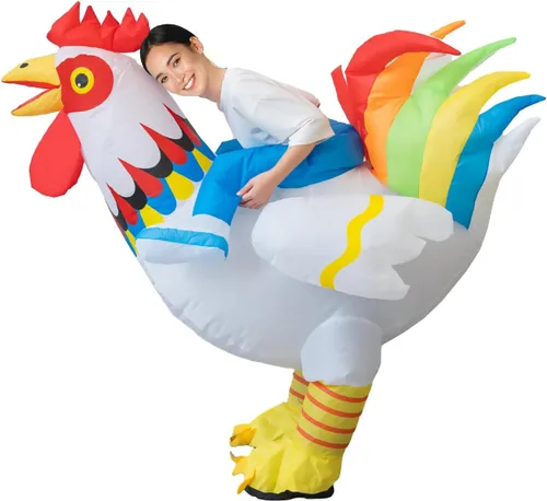 Vista 6 de BERVYOSW Disfraz inflable de Navidad para adultos, divertidos disfraces de Halloween para hombres y mujeres, fiestas de vacaciones, cosplay