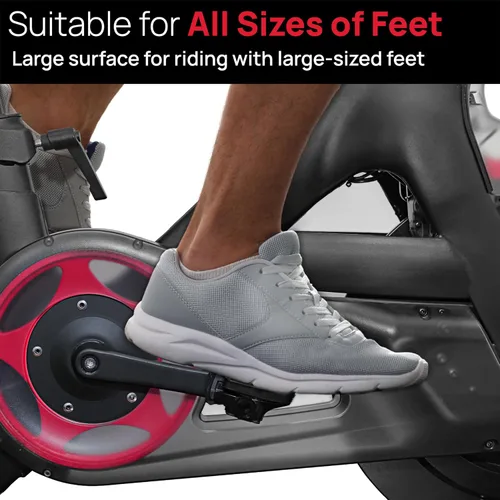 Vista 5 de Pedales para zapatos regulares compatibles con Peloton Bike & Bike Plus, reemplazo del convertidor de pedal extragrande, adaptador sin clip