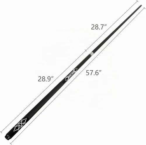 Vista 6 de Palos de taco de billar compuesto de grafito de fibra de vidrio 18oz 19oz 20oz 21oz 58inch Negro 19oz
