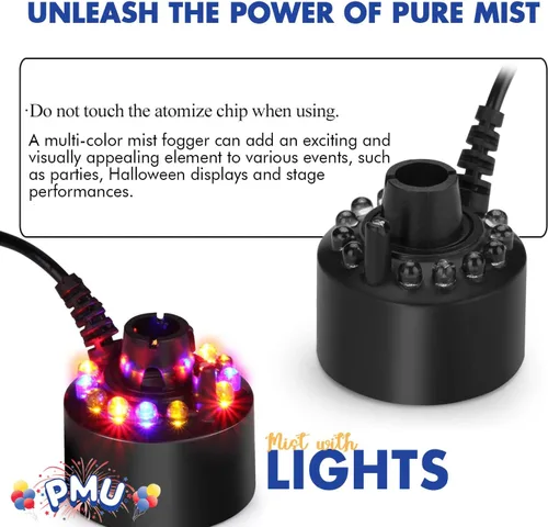 Vista 3 de PMU Caldero de Halloween Magic Multicolor Mist Nebulizador para Encantador Atmósfera Mist Maker (1/pkg) Pkg/1