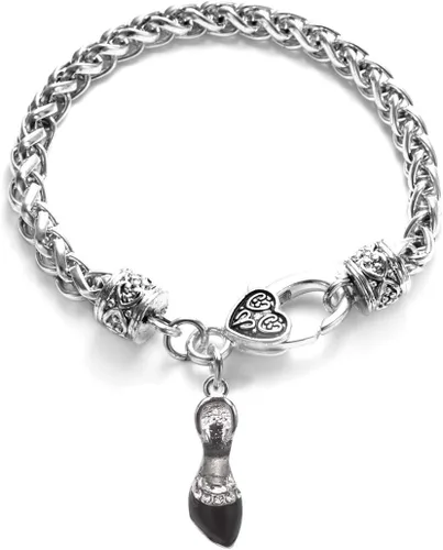 Vista 14 de Inspired Silver - Pulsera de plata con dije personalizado y circonitas cúbicas.