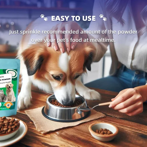 Vista 6 de Extracto de hongos en polvo para perros y gatos – Complejo de 10 hongos suplemento para mascotas para inmunidad, salud celular, cognición