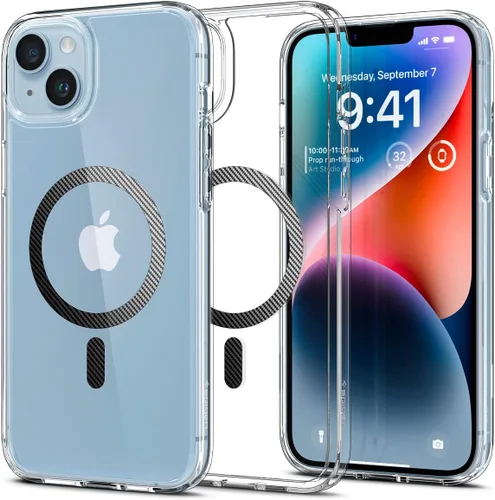 Vista 16 de Spigen Funda para iPhone 13 Mini, ultra híbrida MagFit [antiamarilleo] [compatible con Magsafe] - Transparente