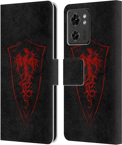 Vista 10 de Head Case Designs Funda de piel con licencia oficial de Christos Karapanos Demon Shield compatible con Motorola Moto Edge 40