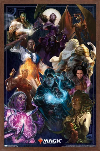 Vista 10 de Trends International Magic: The Gathering - Póster de pared de grupo, 14.725 x 22.375 pulgadas, versión enmarcada de madera de granero