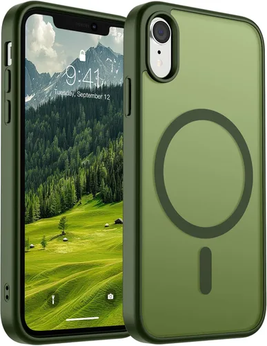 Vista 46 de SUPFINE Funda magnética para iPhone 11 Pro Max (compatible con MagSafe) (protección contra caídas de grado militar), delgada, translúcida mate, a