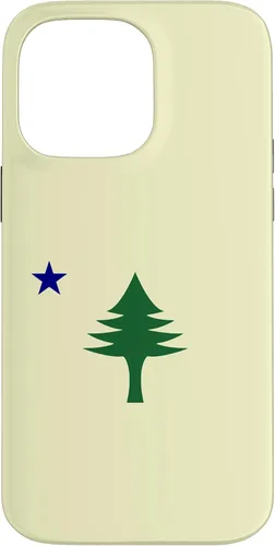 Vista 21 de Old Maine State Original Flag 1901 Pine Tree Case for iPhone 16