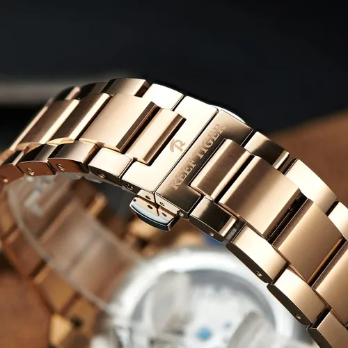 Vista 5 de REEF TIGER Diseño de moda Deporte Reloj mecánico automático Spider Dial con complicado Año Mes Calendario Relojes de pulsera de acero RGA3532SP