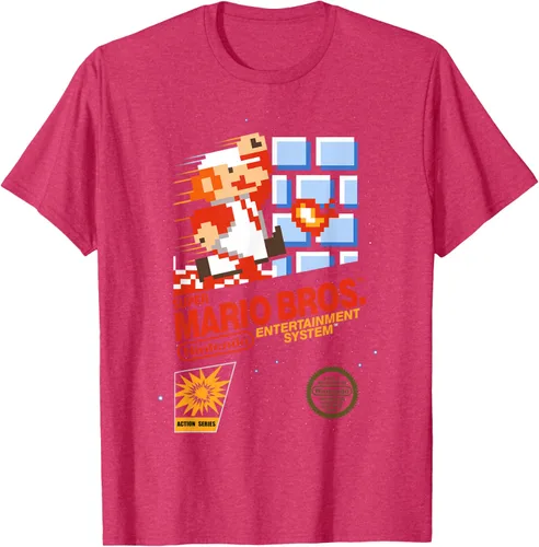 Vista 23 de Super Mario Dashin - Camiseta gráfica de acción, ajuste clásico, cuello redondo, color negro