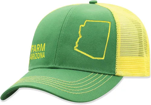 Vista 3 de John Deere Gorra de béisbol con logotipo y malla trasera con contraste, para hombre