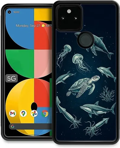 Vista 11 de CARLOCA Funda compatible con Google Pixel 4A 5G, diseño gráfico de moda, a prueba de golpes, antiarañazos, protección contra caídas, para Google