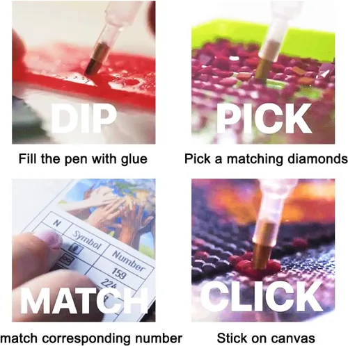Vista 7 de Bimkole Kits de pintura de diamantes 5D con panda, taladro completo, animales de perforación completa, juego de bordado de diamantes de imitación