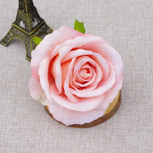 Vista 11 de 10 piezas de flores artificiales sin tallo de 3.9 in de cabeza de rosas artificiales estéticas para bodas, ramos, guirnaldas