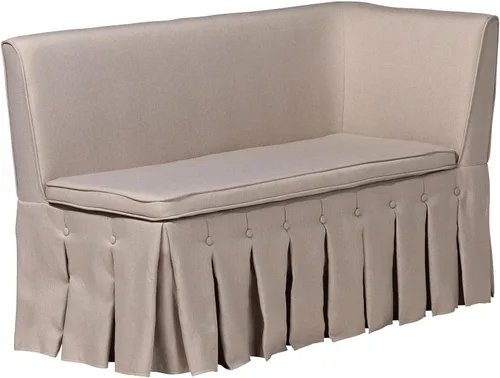 Vista 2 de Baxton Studio Meyer - Juego de banco de comedor de tela de 2 piezas, color beige Beige/Negro