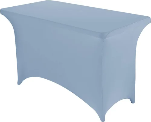 Vista 59 de Peomeise - Funda de mesa de elastano de 4 pies, mantel rectangular elástico de elastano (verde manzana, 4 pies)