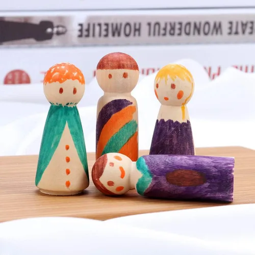Vista 4 de ULTNICE 20PCS muñeca de madera sin terminar personas cuerpos ángeles muñecas para manualidades DIY
