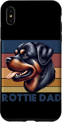 Vista 11 de Rottweiler Dad Rottie Father Dog Parent Father's Day Retro Case for iPhone 16