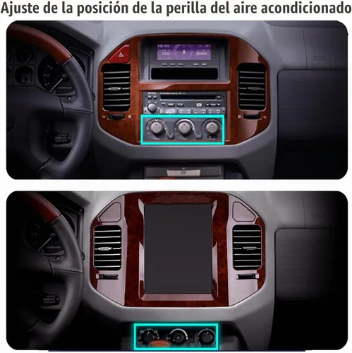 Vista 8 de Radio Android para Mitsubishi Pajero V73 2004-2011 Pantalla táctil CarPlay GPS Upgrade Mitsubishi Pajero V73 2004-2011 with a wood grain